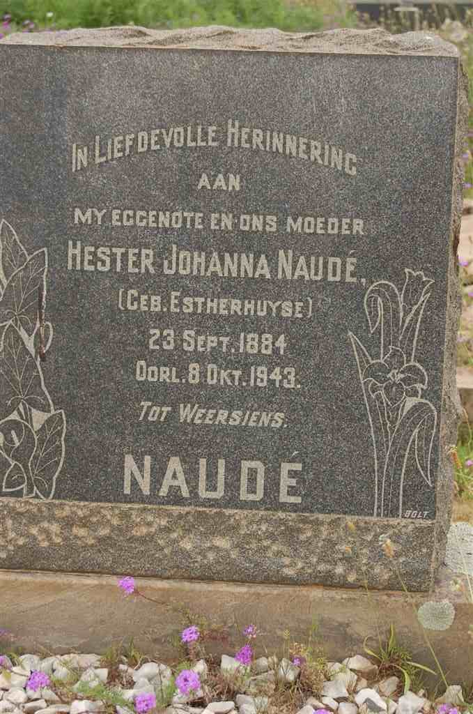 NAUDE Hester Johanna nee ESTHERHUYSE 1884-1943