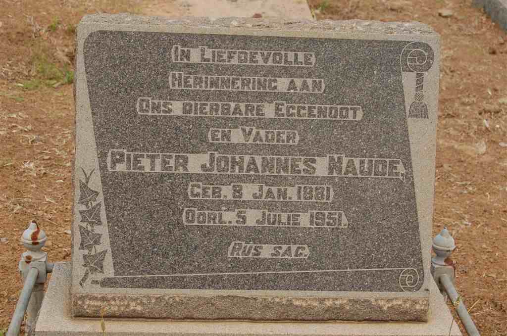 NAUDE Pieter Johannes 1881-1951