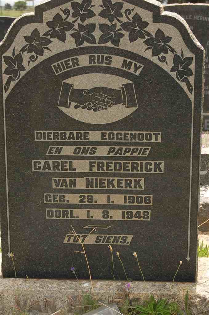 NIEKERK Carel Frederick, van 1906-1948