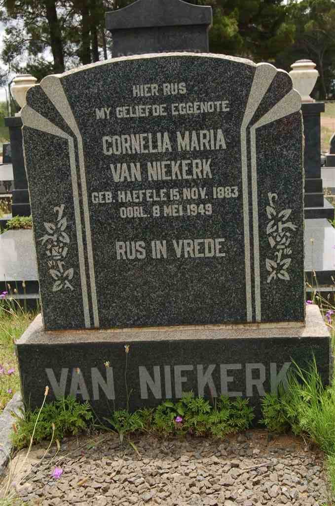 NIEKERK Cornelia Maria, van 1883-1949