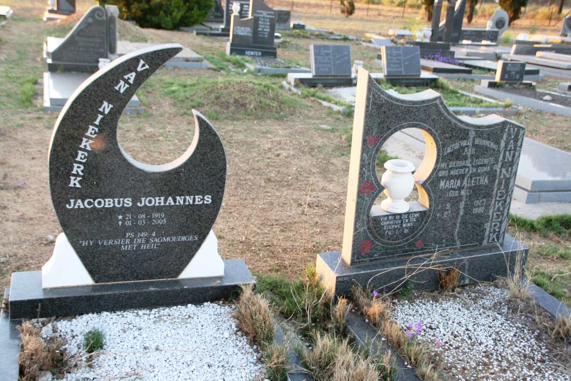 NIEKERK Jacobus Johannes, van 1919-2005 & Maria Aletta NEL 1927-1990 