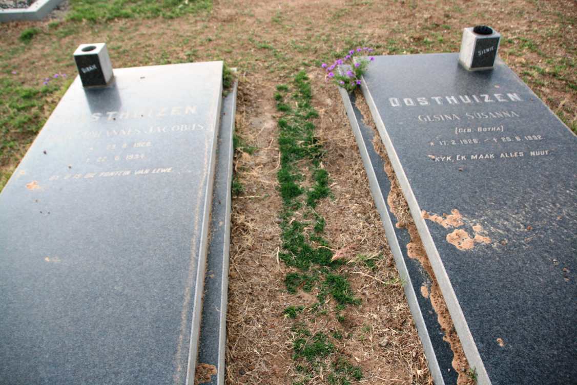 OOSTHUIZEN Dirk Johannes Jacobus 1920-1994 & Gesina Susanna BOTHA 1928-1992