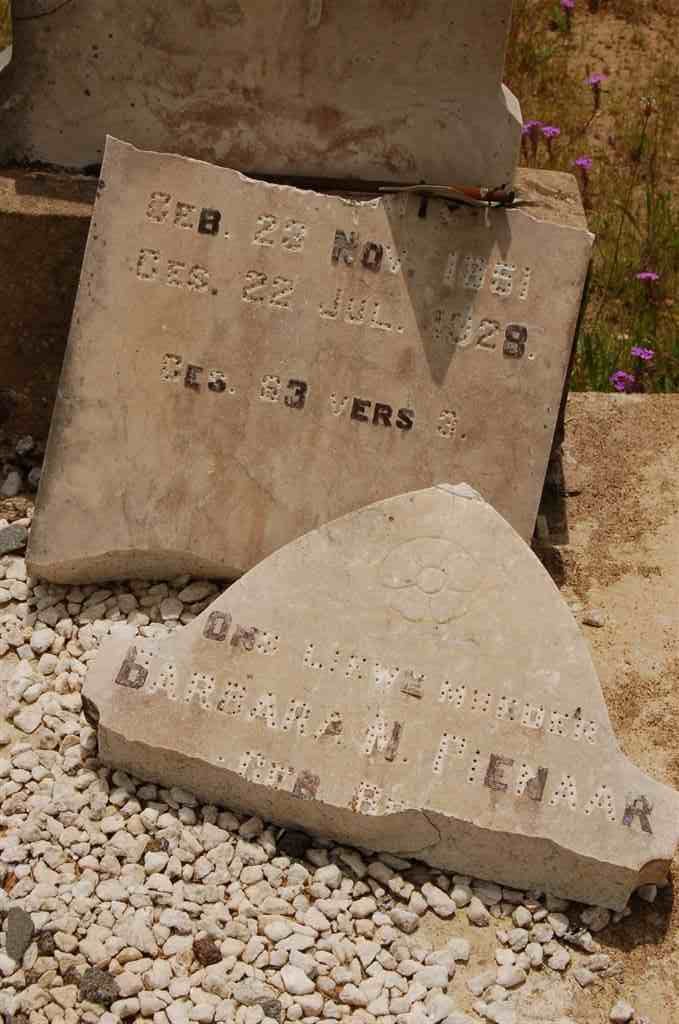 PIENAAR Barbara N. nee BRITZ 1851-1928
