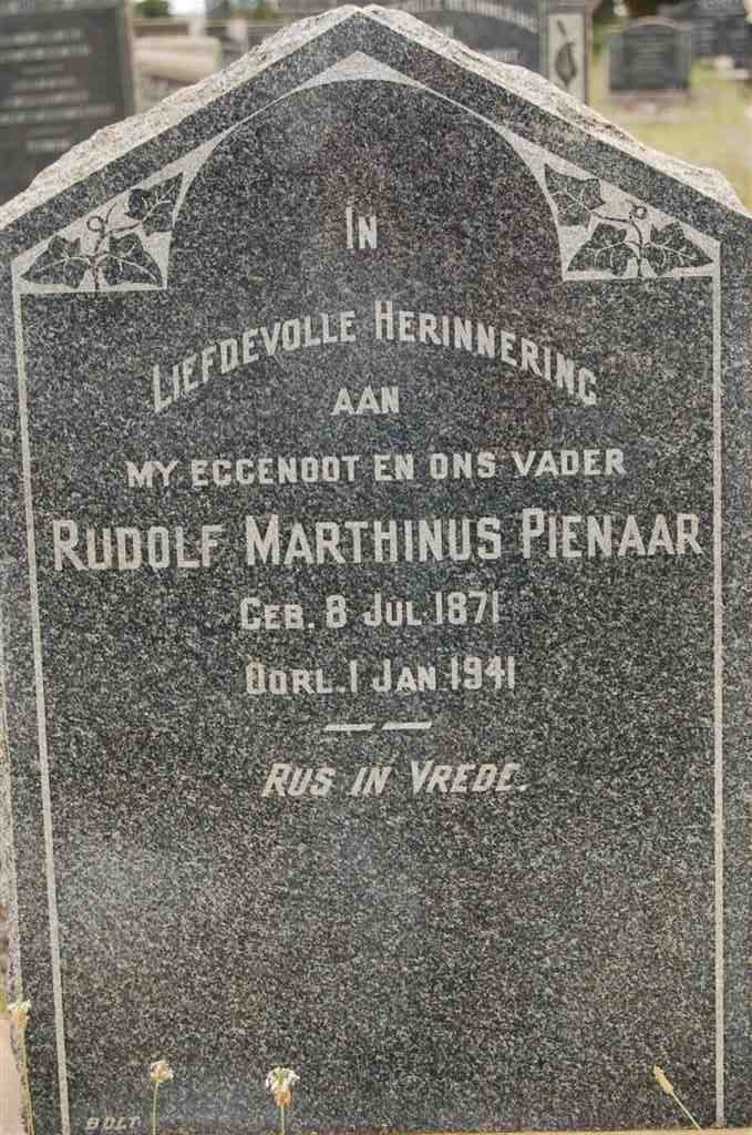 PIENAAR Rudolf Marthinus 1871-1941