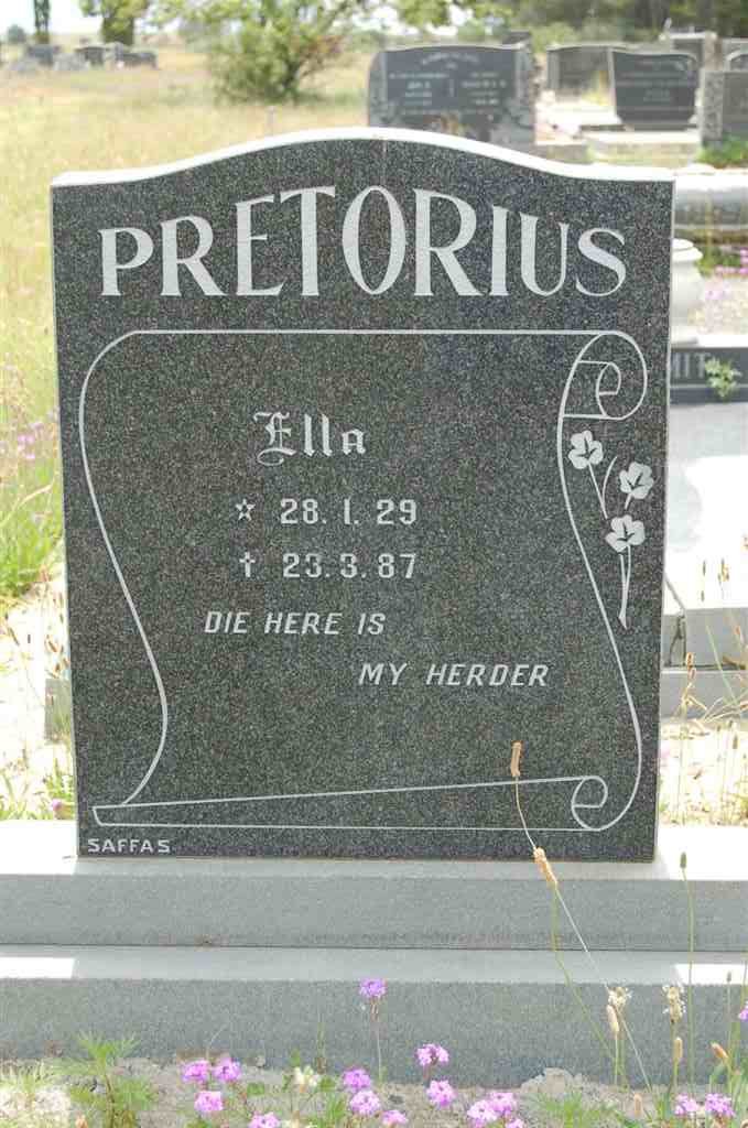 PRETORIUS Ella 1929-1987