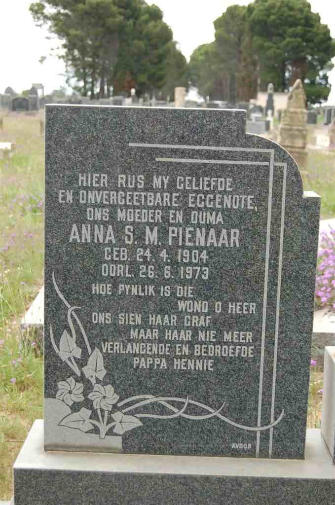 PIENAAR Anna S.M. 1904-1973