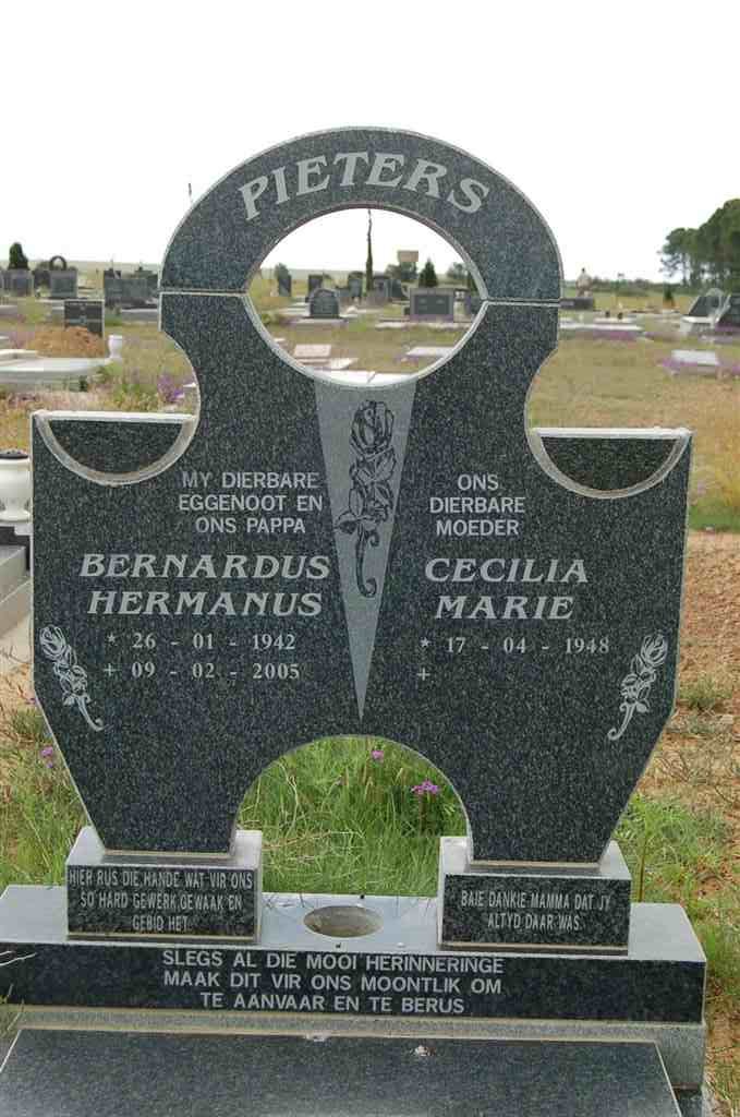 PIETERS Bernardus Hermanus 1942-2005 &amp; Cecilia Marie 1948-