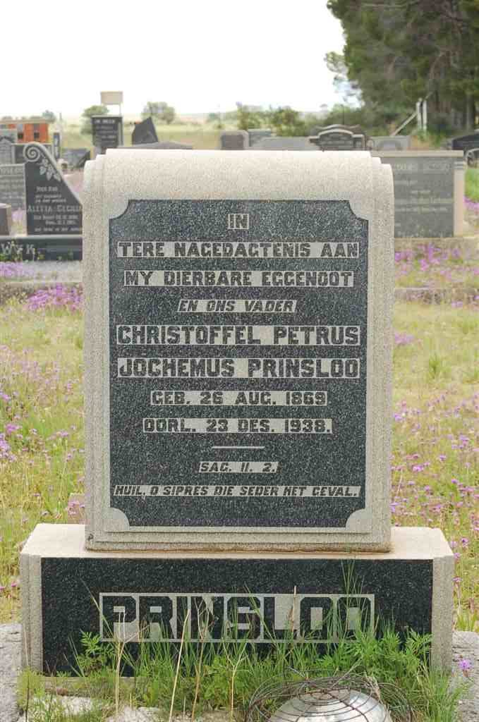 PRINSLOO Christoffel Petrus Jochemus 1869-1938