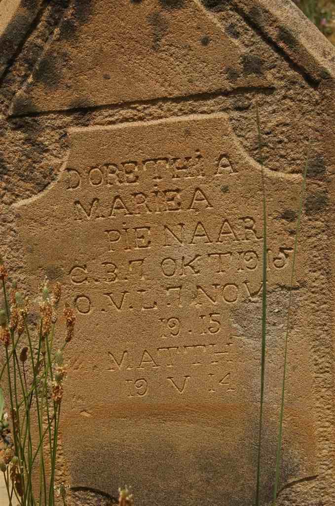 PIENAAR Dorethia Mariea 1915-1915