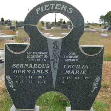PIETERS Bernardus Hermanus 1942-2005 &amp; Cecilia Marie 1948-
