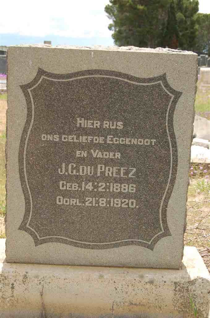 PREEZ J.G., du 1886-1920