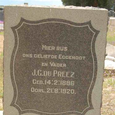PREEZ J.G., du 1886-1920