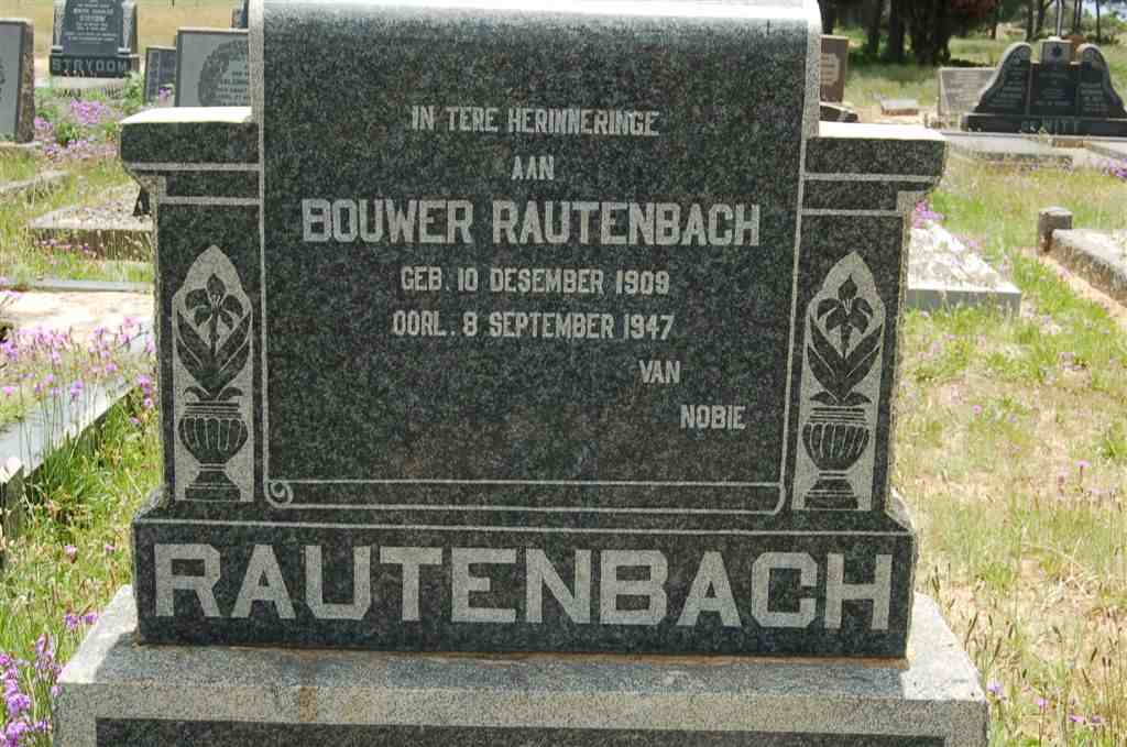 RAUTENBACH Bouwer 1909-1947