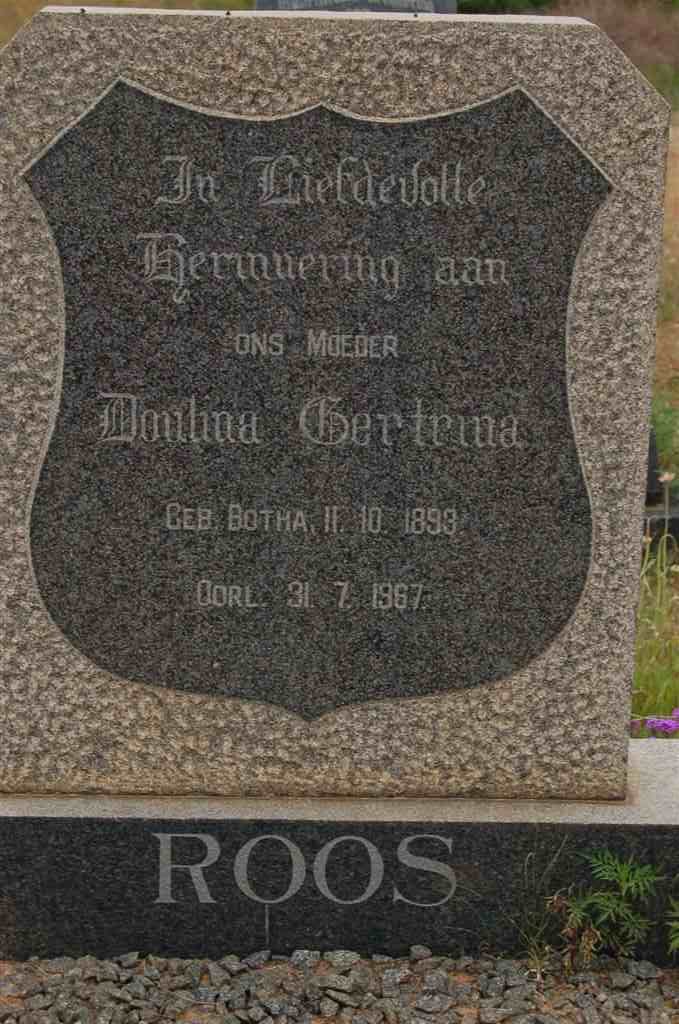 ROOS Doulina Gertrina nee BOTHA 1893-1967