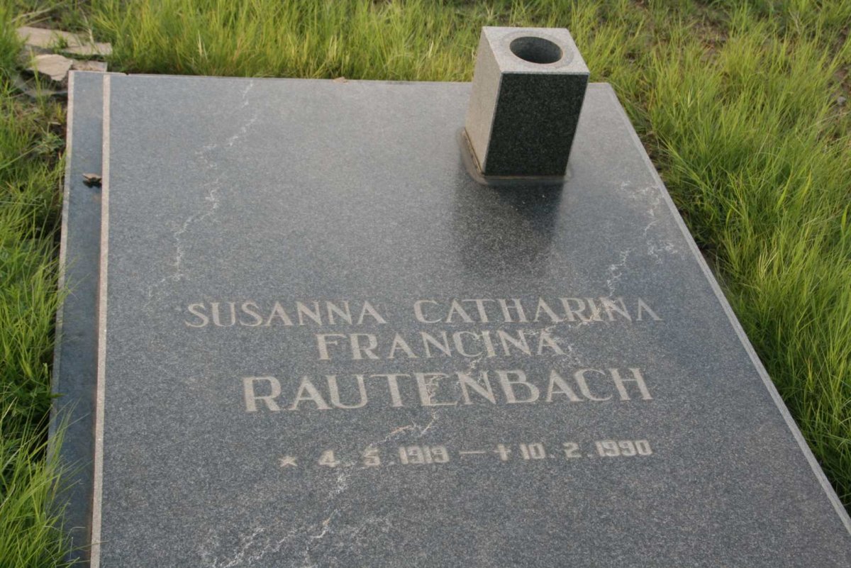 RAUTENBACH Susanna Catharina Francina 1919-1990