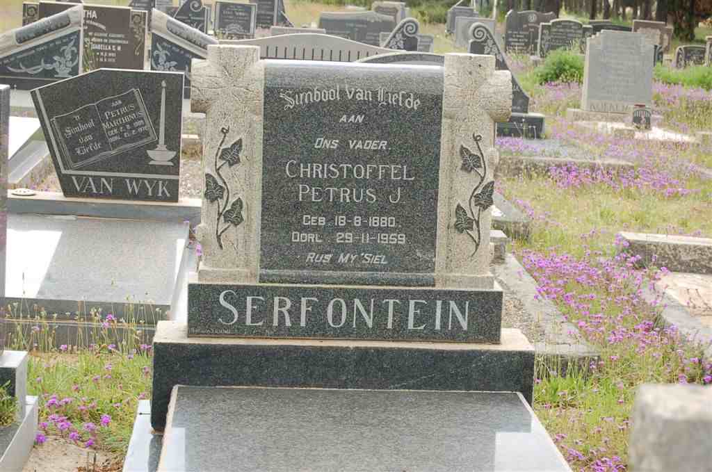 SERFONTEIN Christoffel Petrus J. 1880-1959