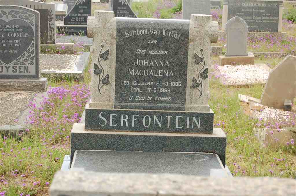 SERFONTEIN Johanna Magdalena nee CILLIERS 1886-1959