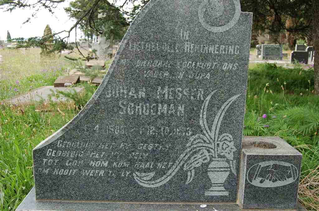 SCHOEMAN Johan Messer 19??-1973