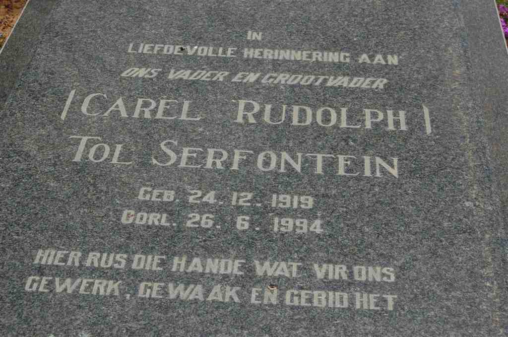 SERFONTEIN Carel Rudolph 1919-1994
