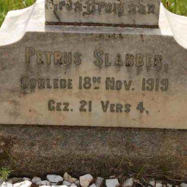 SLABBER Petrus  -1919