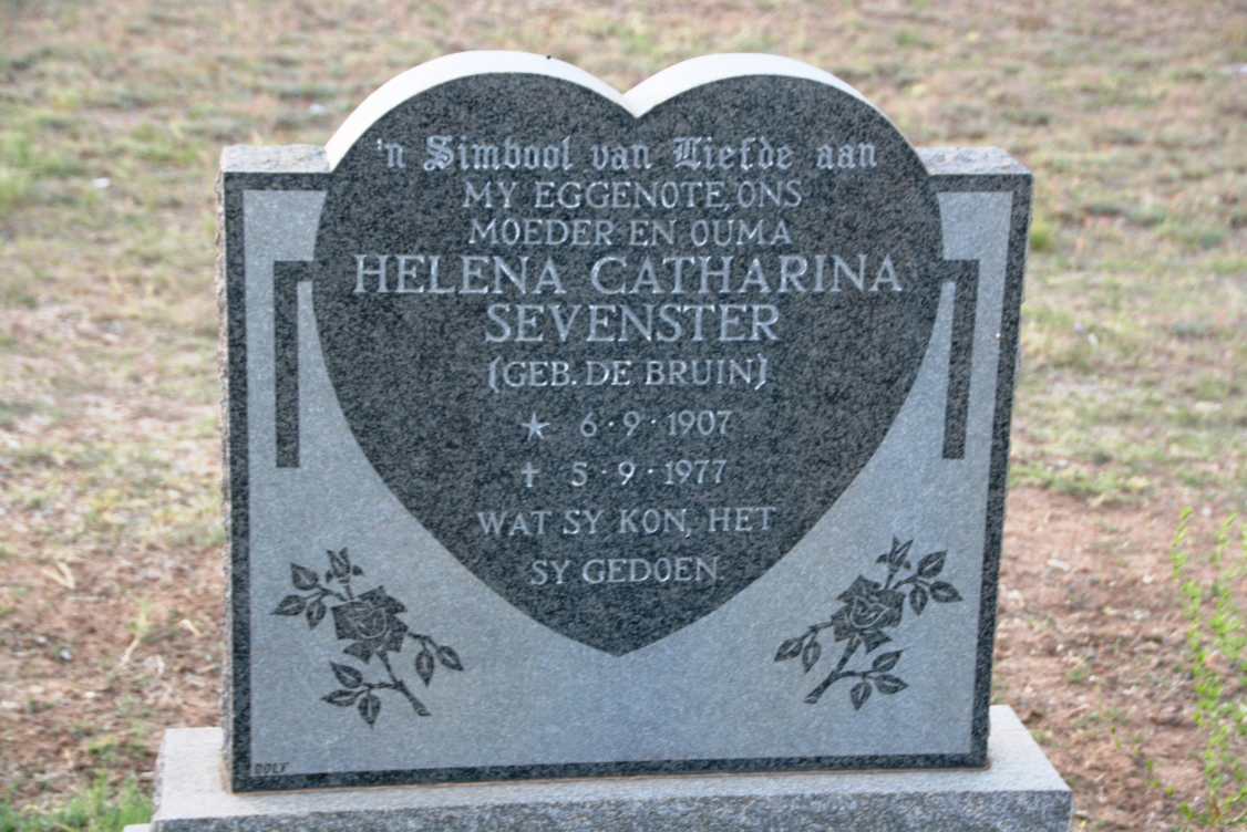 SEVENSTER Helena Catharina nee DE BRUIN 1907-1977