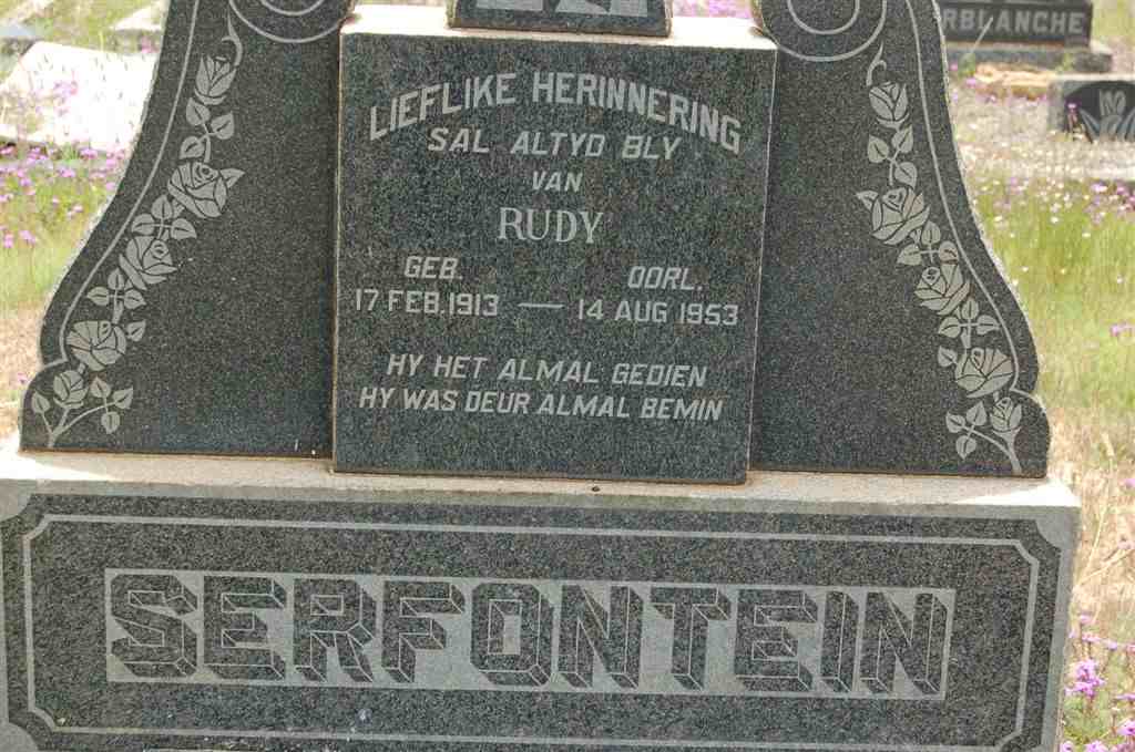 SERFONTEIN Rudy 1913-1953