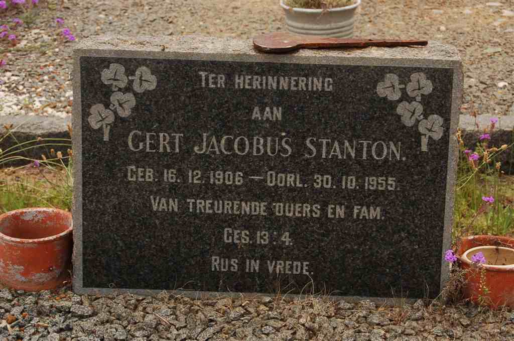 STANTON Gert Jacobus 1906-1955