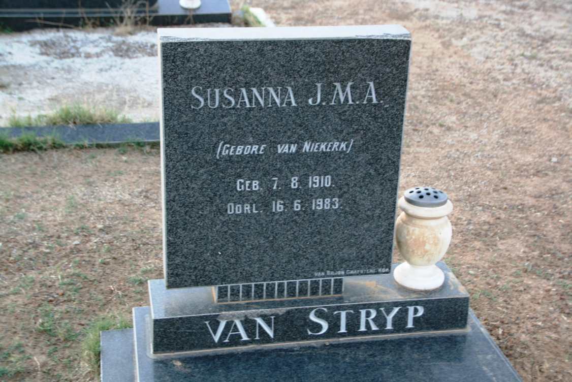 STRYP Susanna J.M.A. nee VAN NIEKERK 1910-1983 