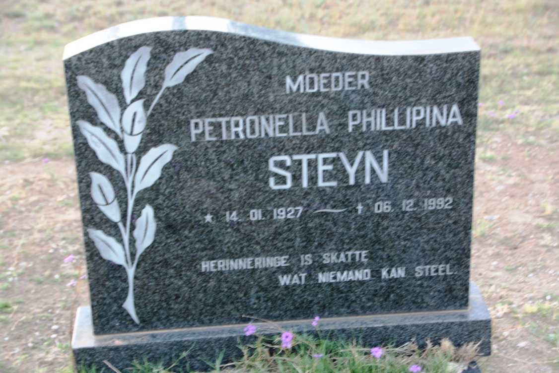 STEYN Petronella Phillipina 1927-1992