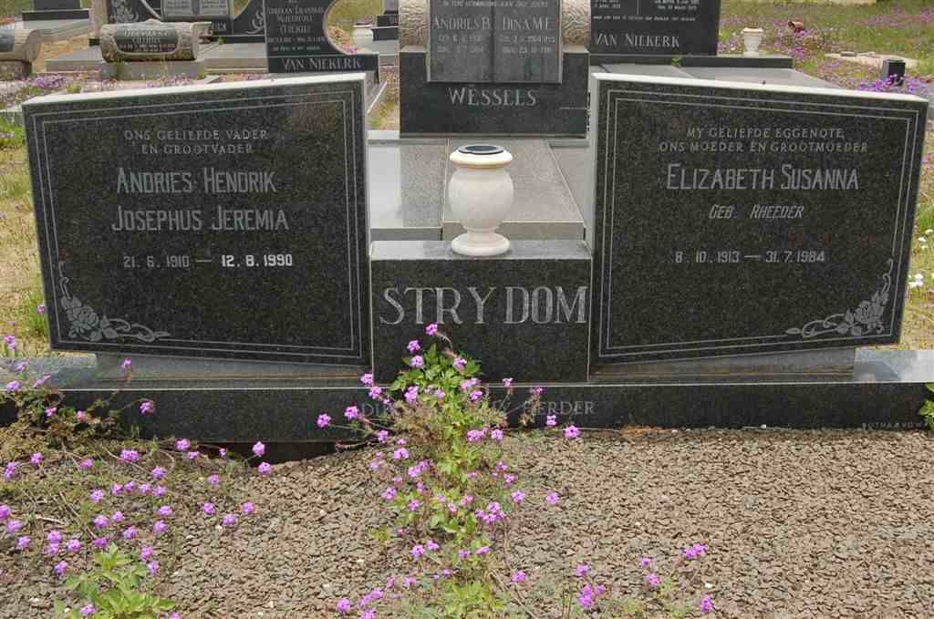STRYDOM Andries Hendrik Josephus Jeremia 1910-1990 &amp; Elizabeth Susanna RHEEDER 1913-1984