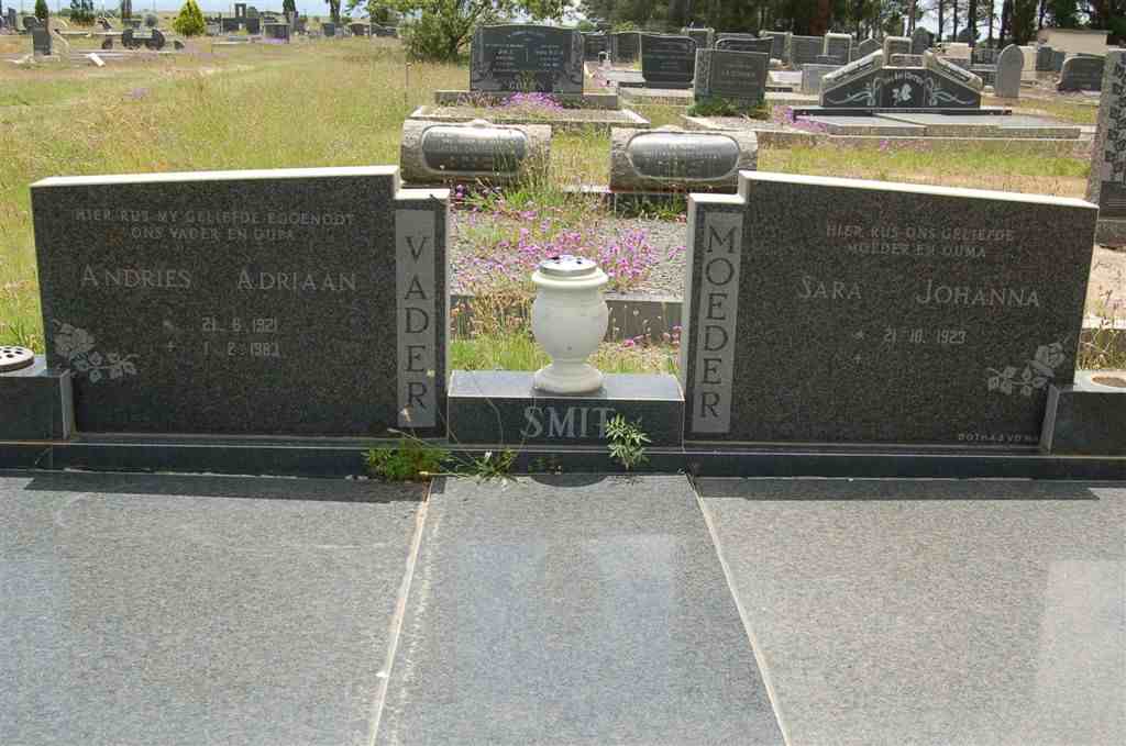 SMIT Andries Adriaan 1921-1983 &amp; Sara Johanna 1923-