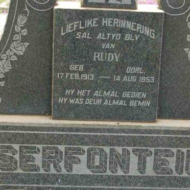 SERFONTEIN Rudy 1913-1953