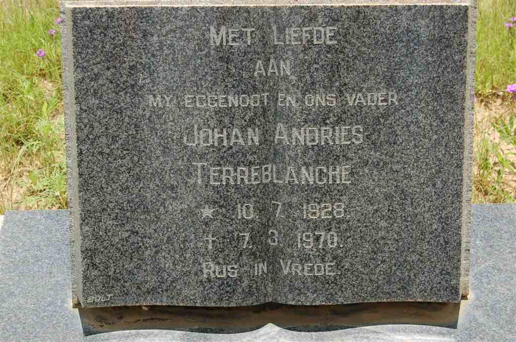 TERREBLANCHE Johan Andries 1928-1970