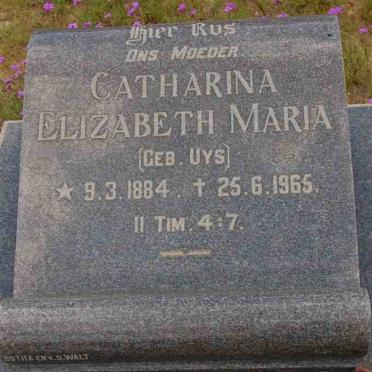 VILLIERS Catharina Elizabeth Maria, de nee UYS 1884-1965