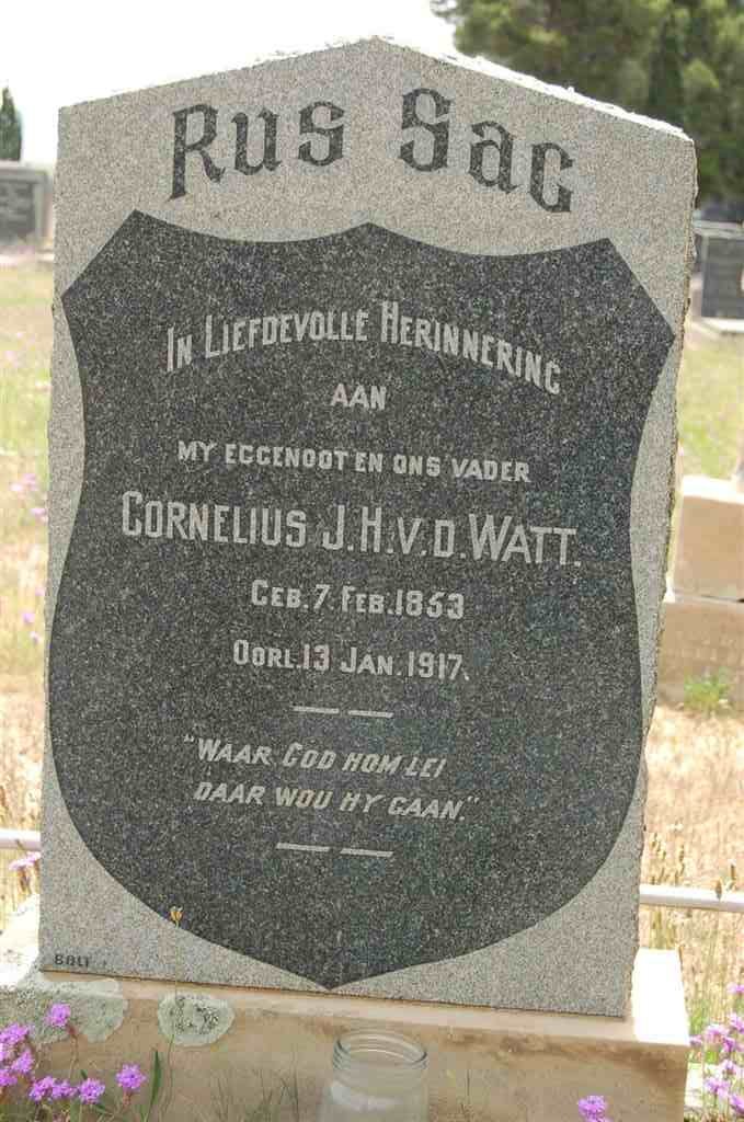 WATT Cornelius J.H., v.d. 1853-1917