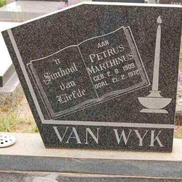 WYK Petrus Marthinus, van 1909-1972