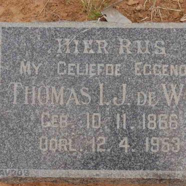 WET Thomas I.J., de 1866-1953