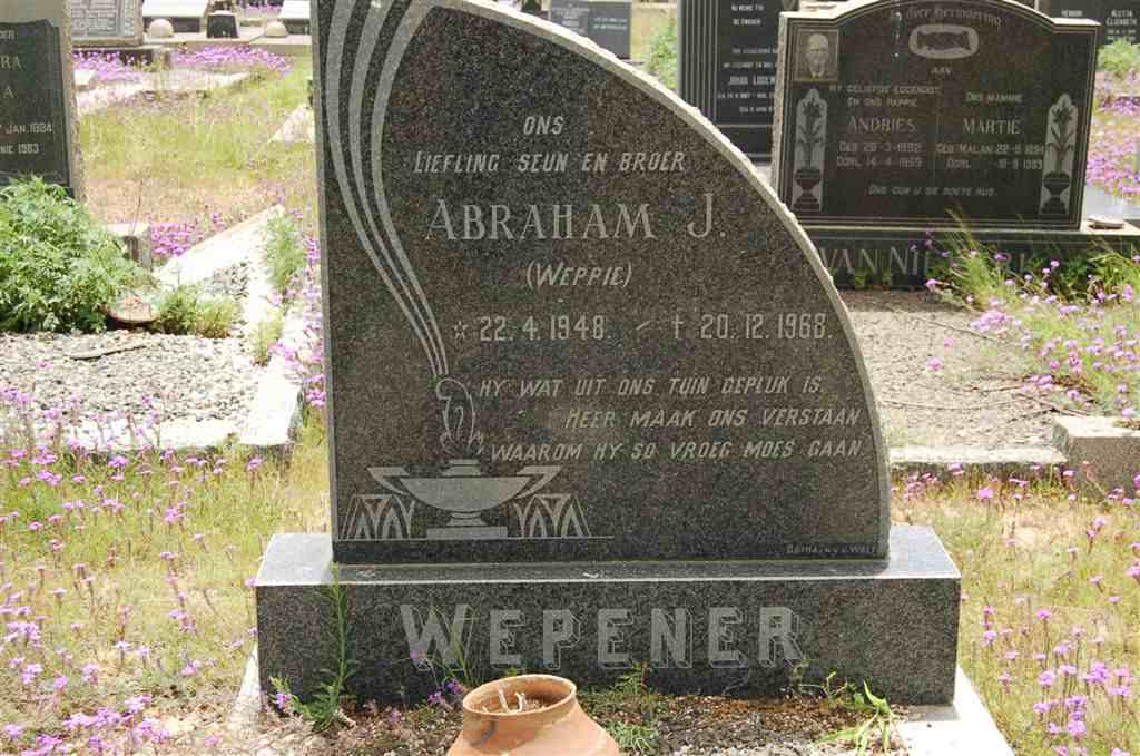 WEPENER Abraham J. 1949-1968