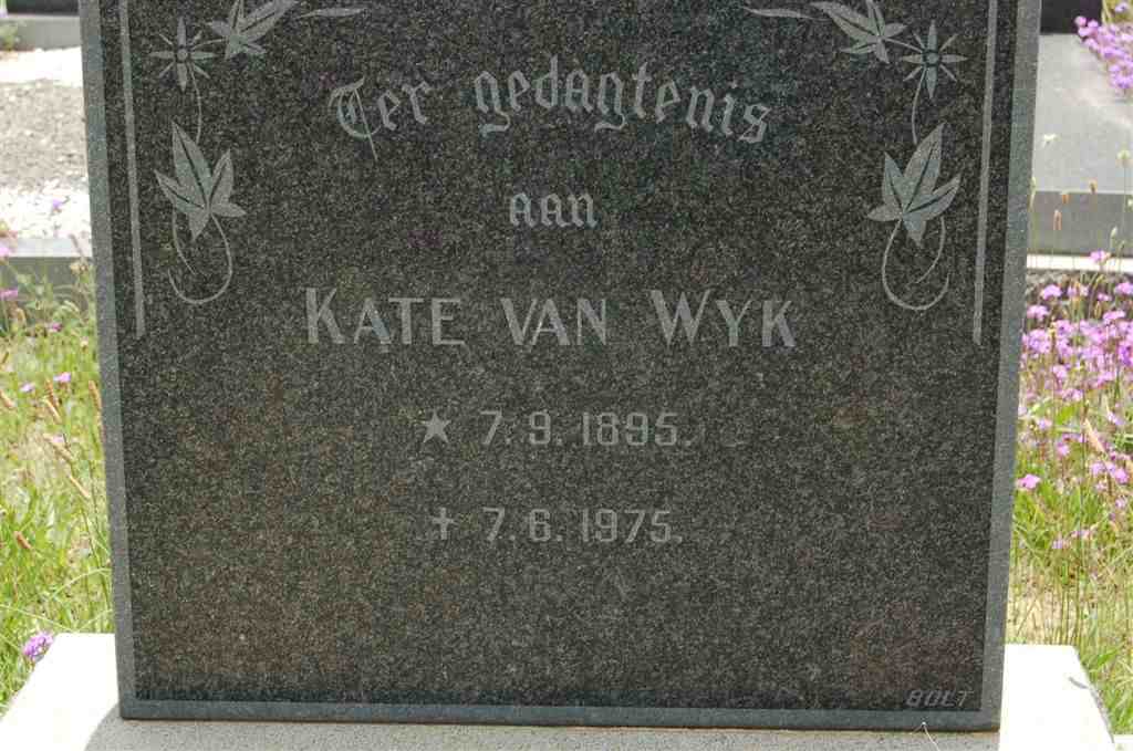 WYK Kate, van 1895-1975