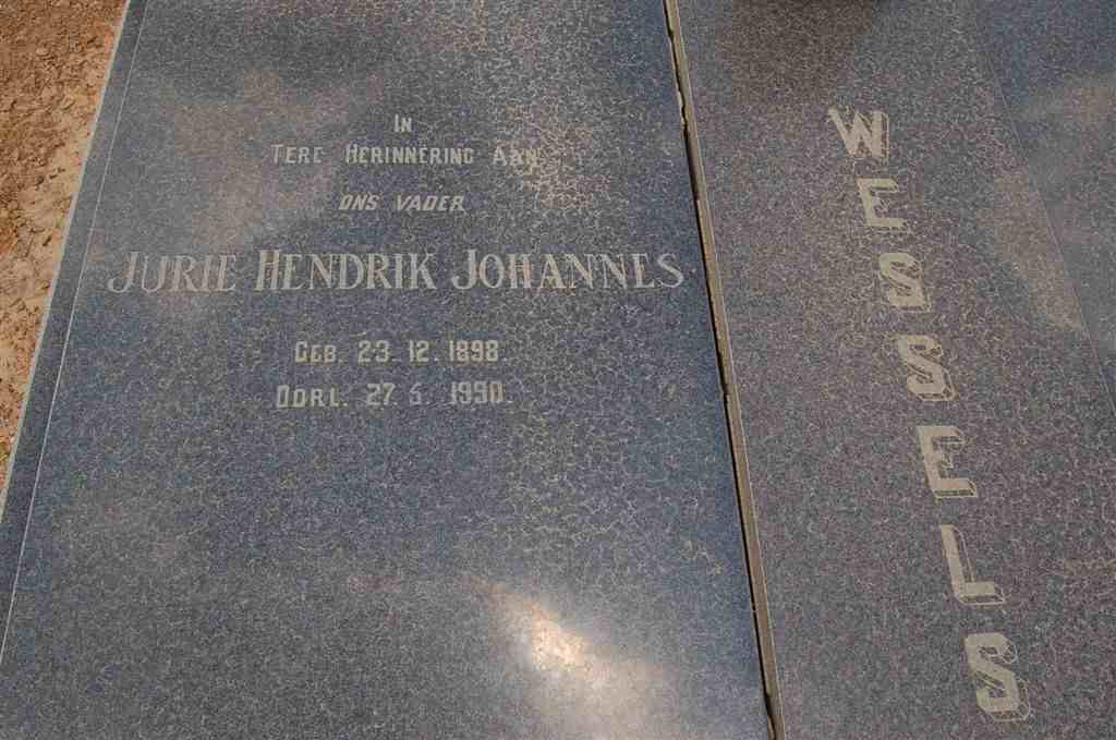 WESSELS Jurie Hendrik Johannes 1898-1990