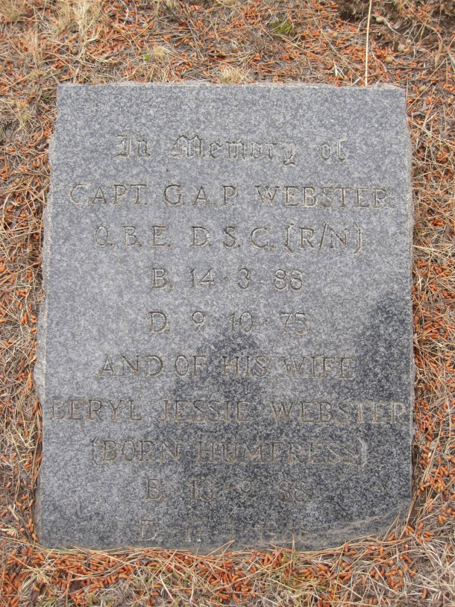 WEBSTER G.A.P. 1888-1975 &amp; Beryl Jessie HUMFRESS 1888-1968