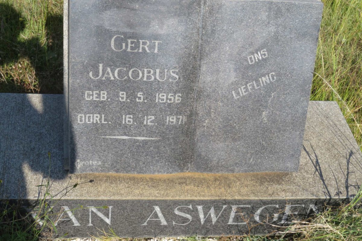 ASWEGEN Gert Jacobus, van 1956-1971