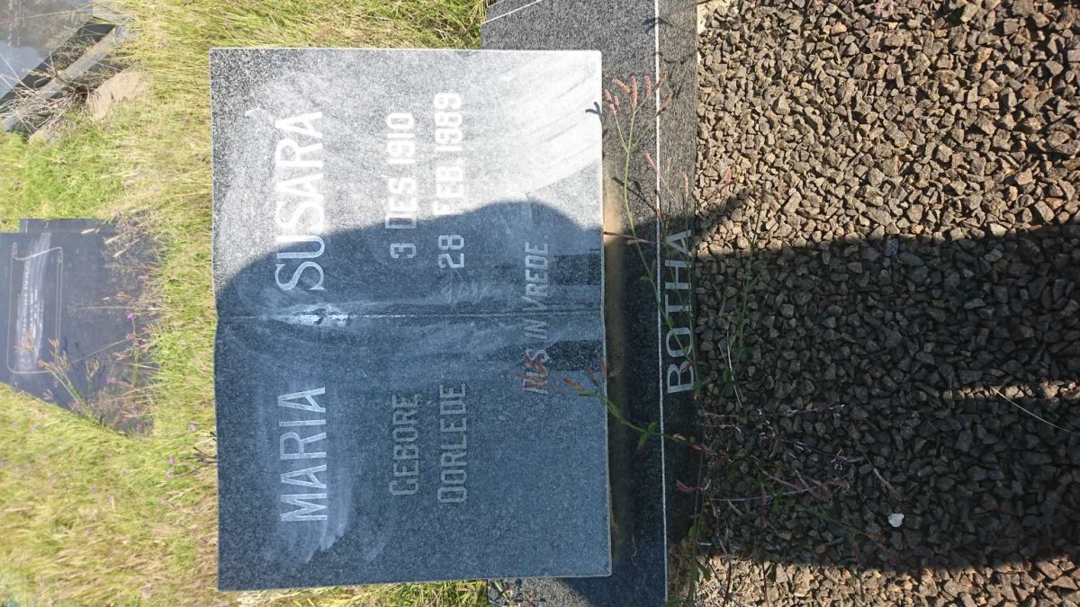 BOTHA Maria Susara 1910-1989