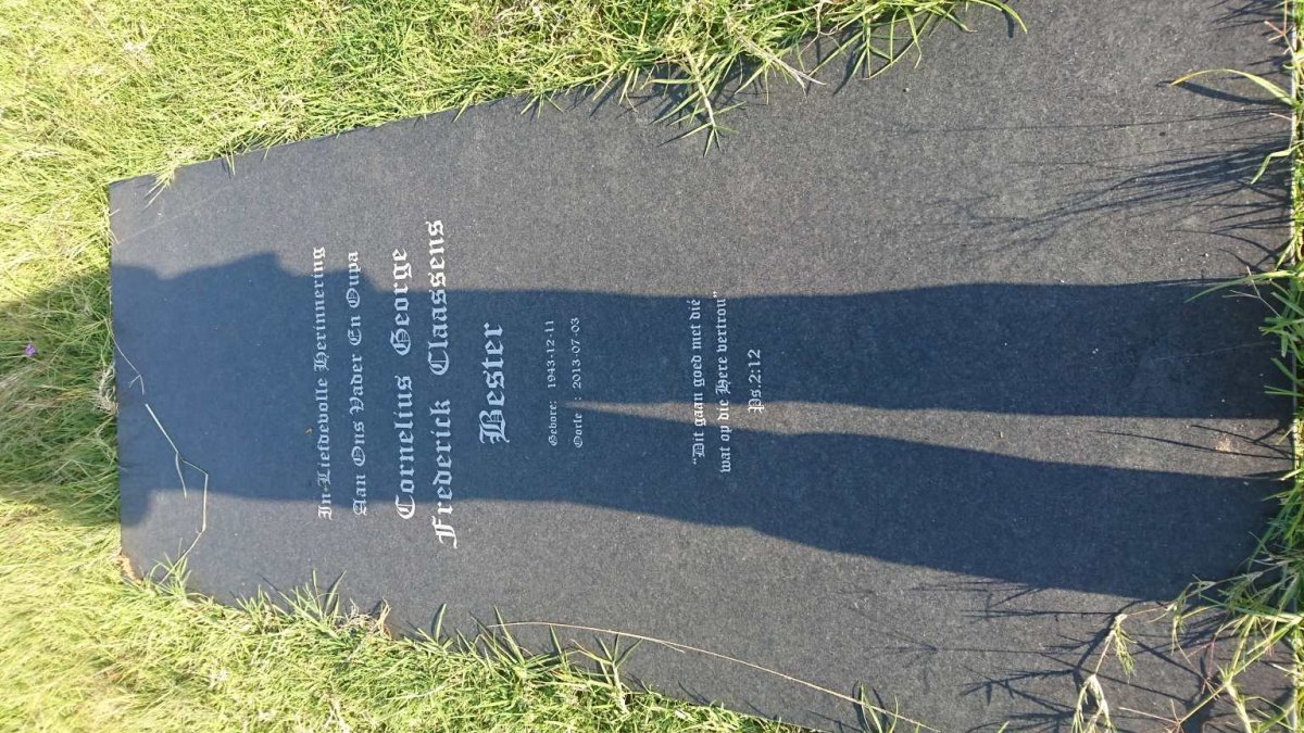 BESTER Cornelius George Frederick Claassens 1943-2013
