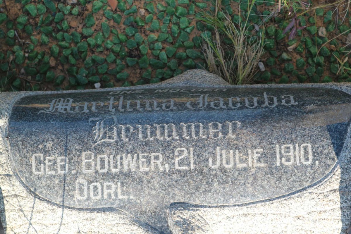 BRUMMER Marthina Jacoba nee BOUWER 1910-