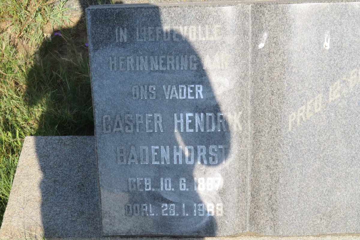 BADENHORST Casper Hendrik 1887-1968