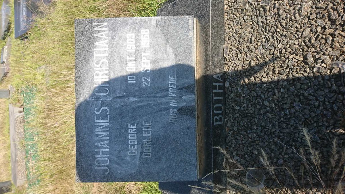 BOTHA Johannes Christiaan 1903-1968