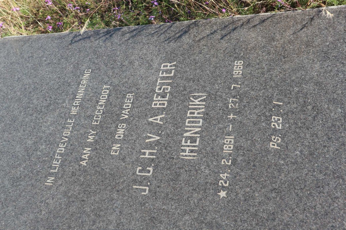BESTER J.G.H. v.A. 1891-1966