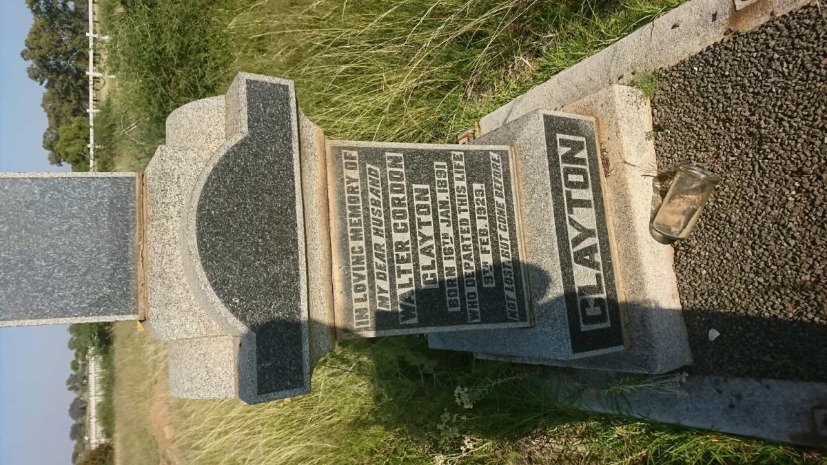 CLAYTON Walter Gordon 1891-1929