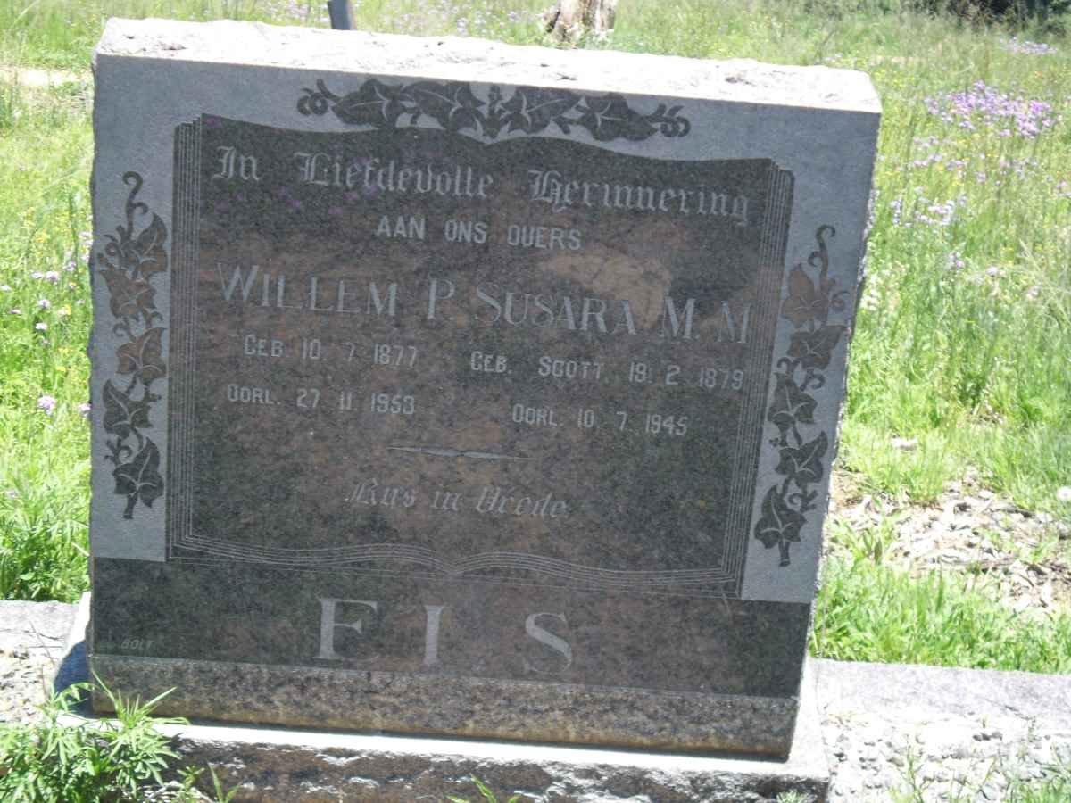 ELS Willem P. 1877-1953 &amp; Susara M.M. SCOTT 1879-1945